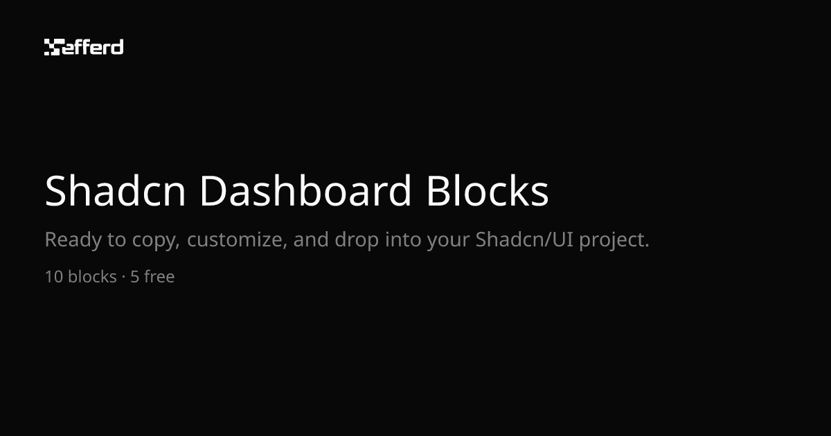 Free & Pro Shadcn Dashboard Blocks